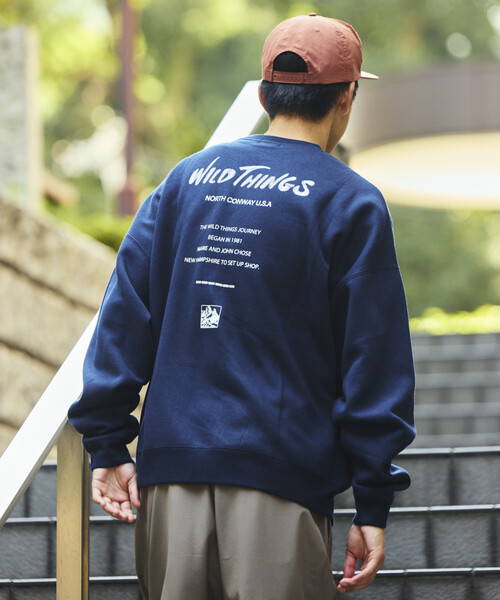 FREAK'S STORE(フリークスストア)の「限定展開 WILD THINGS×FREAK'S STORE/ワイルドシングス 別注 ビッグシルエット リフレクターバックプリント スウェット /(スウェット・メンズ・ブラック/アッシュグレー/グリーン/ネイビー・SMALL/MEDIUM/LARGE)」の18枚目の写真