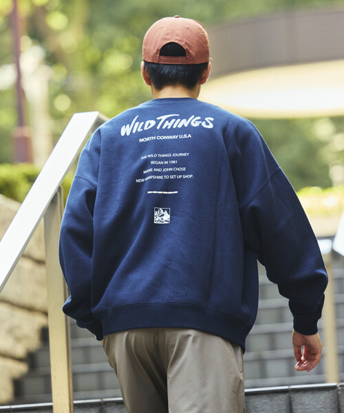 FREAK'S STORE(フリークスストア)の「限定展開 WILD THINGS×FREAK'S STORE/ワイルドシングス 別注 ビッグシルエット リフレクターバックプリント スウェット /(スウェット・メンズ・ブラック/アッシュグレー/グリーン/ネイビー・SMALL/MEDIUM/LARGE)」の19枚目の写真