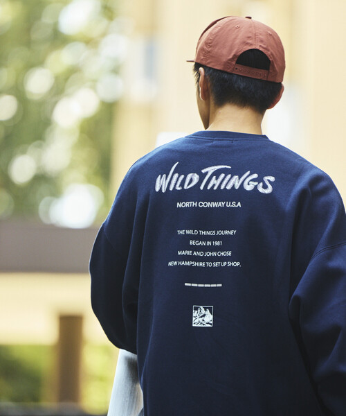 FREAK'S STORE(フリークスストア)の「限定展開 WILD THINGS×FREAK'S STORE/ワイルドシングス 別注 ビッグシルエット リフレクターバックプリント スウェット /(スウェット・メンズ・ブラック/アッシュグレー/グリーン/ネイビー・SMALL/MEDIUM/LARGE)」の12枚目の写真