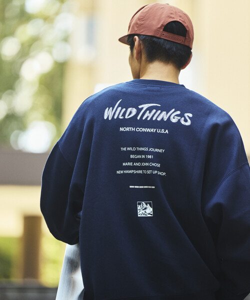 FREAK'S STORE(フリークスストア)の「限定展開 WILD THINGS×FREAK'S STORE/ワイルドシングス 別注 ビッグシルエット リフレクターバックプリント スウェット /(スウェット・メンズ・ブラック/アッシュグレー/グリーン/ネイビー・SMALL/MEDIUM/LARGE)」の13枚目の写真
