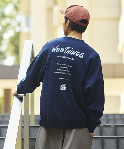 FREAK'S STORE(フリークスストア)の「限定展開 WILD THINGS×FREAK'S STORE/ワイルドシングス 別注 ビッグシルエット リフレクターバックプリント スウェット /(スウェット・メンズ・ブラック/アッシュグレー/グリーン/ネイビー・SMALL/MEDIUM/LARGE)」の14枚目の写真