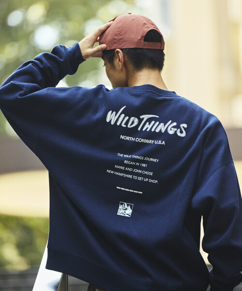 FREAK'S STORE(フリークスストア)の「限定展開 WILD THINGS×FREAK'S STORE/ワイルドシングス 別注 ビッグシルエット リフレクターバックプリント スウェット /(スウェット・メンズ・ブラック/アッシュグレー/グリーン/ネイビー・SMALL/MEDIUM/LARGE)」の6枚目の写真