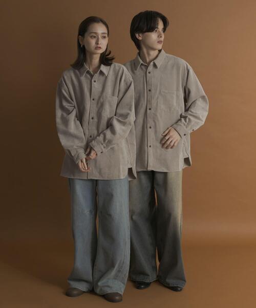 セール】『ユニセックス』ウォッシュドコーデュロイロングスリーブ