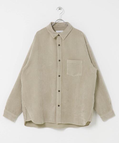 SENSE OF PLACE by URBAN RESEARCH（センスオブプレイスバイアーバンリサーチ）の「『ユニセックス』ウォッシュドコーデュロイロングスリーブシャツ（シャツ/ブラウス・メンズ・グリーン/ブラック/ライトベージュ/ブラウン・LARGE/MEDIUM）」の17枚目の写真