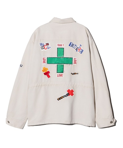 glamb（グラム）の「THE TIMERS Military Shirt Jacket / ザ・タイマーズミリタリーシャツジャケット（ミリタリージャケット・メンズ・ブラック/カーキ/ホワイト・S/M/L）」の4枚目の写真