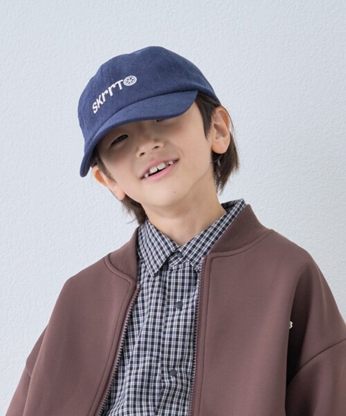 CIAOPANIC TYPY（チャオパニックティピー）の「【KIDS】アソート柄刺繍コーデュロイキャップ（ハット・キッズ・キャメル/ネイビー/サックスブルー・ONE SIZE）」の7枚目の写真