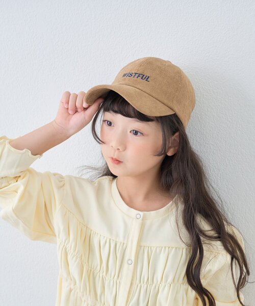 CIAOPANIC TYPY（チャオパニックティピー）の「【KIDS】アソート柄刺繍コーデュロイキャップ（ハット・キッズ・キャメル/ネイビー/サックスブルー・ONE SIZE）」の10枚目の写真