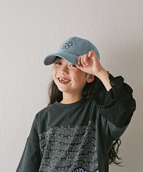 CIAOPANIC TYPY（チャオパニックティピー）の「【KIDS】アソート柄刺繍コーデュロイキャップ（ハット・キッズ・キャメル/ネイビー/サックスブルー・ONE SIZE）」の13枚目の写真