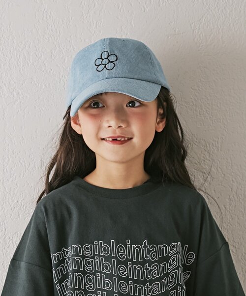 CIAOPANIC TYPY（チャオパニックティピー）の「【KIDS】アソート柄刺繍コーデュロイキャップ（ハット・キッズ・キャメル/ネイビー/サックスブルー・ONE SIZE）」の14枚目の写真