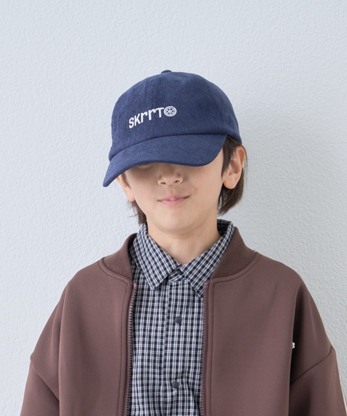 CIAOPANIC TYPY（チャオパニックティピー）の「【KIDS】アソート柄刺繍コーデュロイキャップ（ハット・キッズ・キャメル/ネイビー/サックスブルー・ONE SIZE）」の4枚目の写真