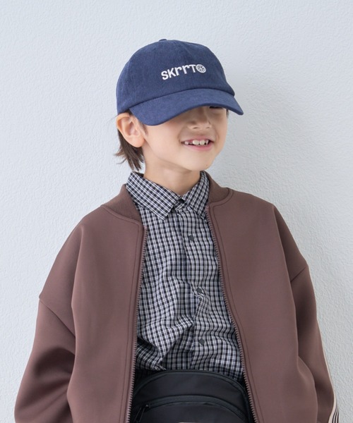 CIAOPANIC TYPY（チャオパニックティピー）の「【KIDS】アソート柄刺繍コーデュロイキャップ（ハット・キッズ・キャメル/ネイビー/サックスブルー・ONE SIZE）」の5枚目の写真