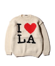 THRIFTY LOOK | THRIFTY LOOK スリフティルック / "I LOVE LA"HAND KNIT CREW SWEATER(ニット/セーター)