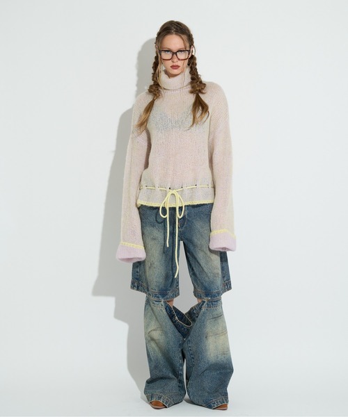 ANNA SUI NYC（アナ スイ エヌ ワイ シー）の「ダブルモヘアタートルニット（ニット/セーター・レディース・ミント/ピンク・FREE）」の10枚目の写真