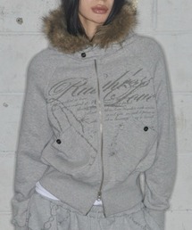 FANCY CLUB（ファンシークラブ）の「A'GEM/9 × .kom 『FANCY CLUB/ファンシークラブ』 RUTHLESS FUR HOODED ZIP-UP/ファー フード ジップアップパーカー（パーカー・レディース）」