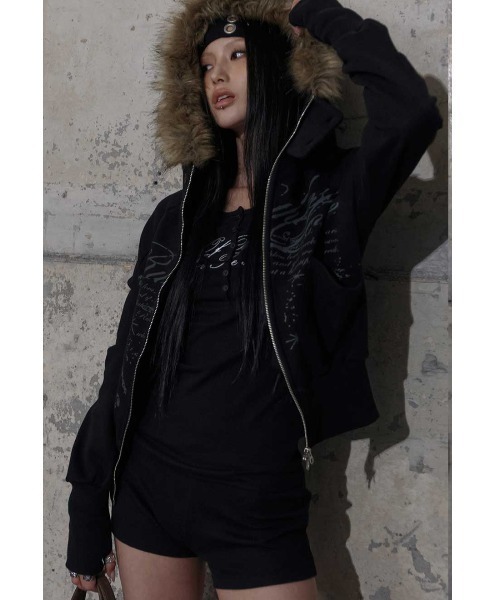 A'GEM/9 × .kom 『FANCY CLUB/ファンシークラブ』 RUTHLESS FUR HOODED