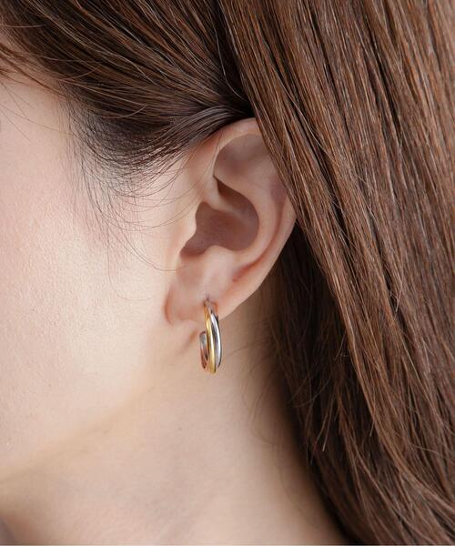 URBAN RESEARCH Sonny Label(アーバンリサーチサニーレーベル)の「ステンレスツートーンピアス(ピアス(両耳用)・レディース・ゴールド・ONE)」の2枚目の写真