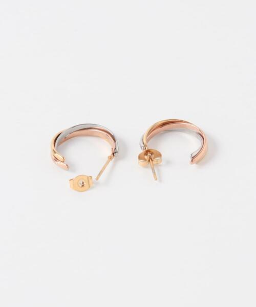 URBAN RESEARCH Sonny Label(アーバンリサーチサニーレーベル)の「ステンレスツートーンピアス(ピアス(両耳用)・レディース・ゴールド・ONE)」の6枚目の写真