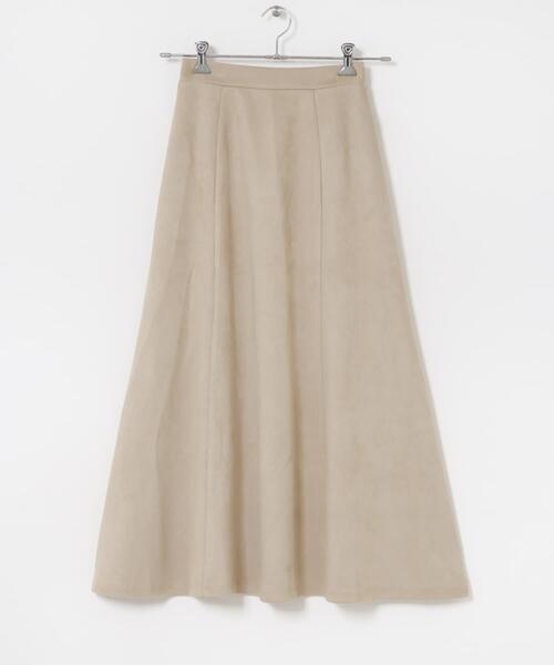 ITEMS URBANRESEARCH（アイテムズ アーバンリサーチ）の「『静電気防止』フェイクスエードタックフレアスカート（スカート・レディース・ブラウン/ブラウン系その他/ベージュ系その他・FREE）」の9枚目の写真