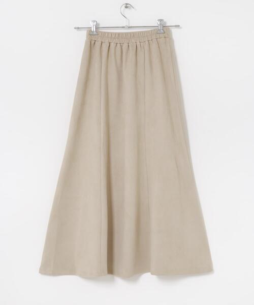 ITEMS URBANRESEARCH（アイテムズ アーバンリサーチ）の「『静電気防止』フェイクスエードタックフレアスカート（スカート・レディース・ブラウン/ブラウン系その他/ベージュ系その他・FREE）」の13枚目の写真