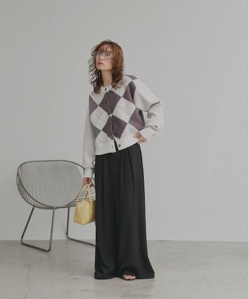 ad thie(アドティエ)の「アーガイル ニットカーディガン(ニット/セーター・レディース・ブルー/グレー/ブラウン・FREE)」の22枚目の写真