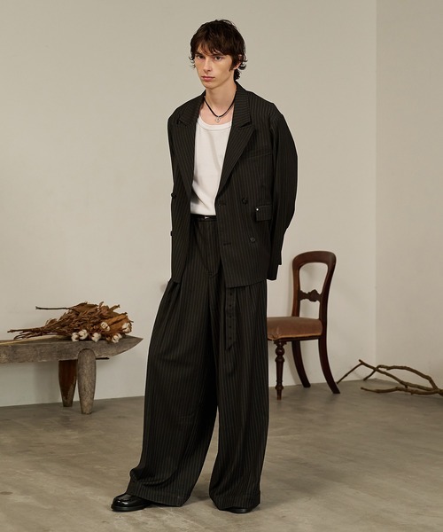 ムータマリン　ダブルブレストジャケット 　セットアップ　上下セット ムータマリン ダブルブレストジャケット セットアップ 上下セット