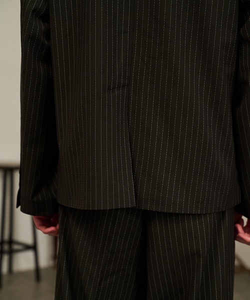 Forte(フォルテ)(フォルテ)の「Striped Double-Breasted Jacket /ストライプダブルブレストジャケット/セットアップ着用可能(テーラードジャケット・メンズ・グレー系その他/ブラック系1・LARGE/MEDIUM)」の19枚目の写真