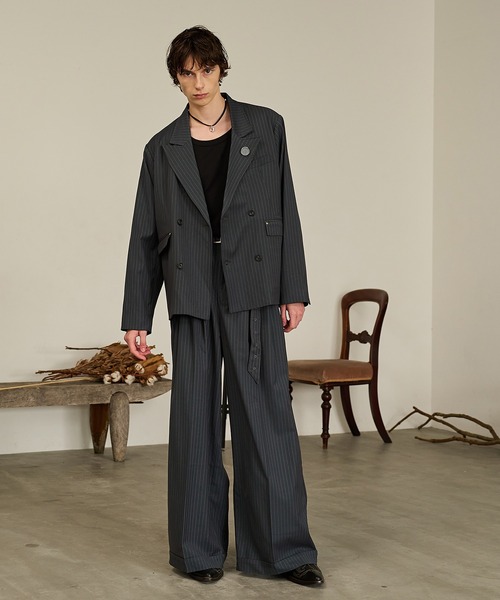 Striped Double-Breasted Jacket /ストライプダブルブレスト