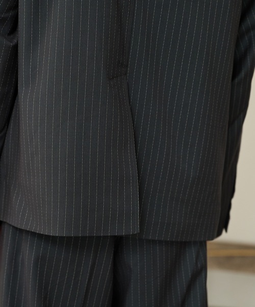 セール】Striped Double-Breasted Jacket /ストライプダブルブレスト