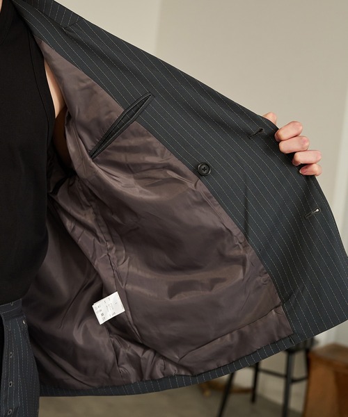 Striped Double-Breasted Jacket /ストライプダブルブレストジャケット