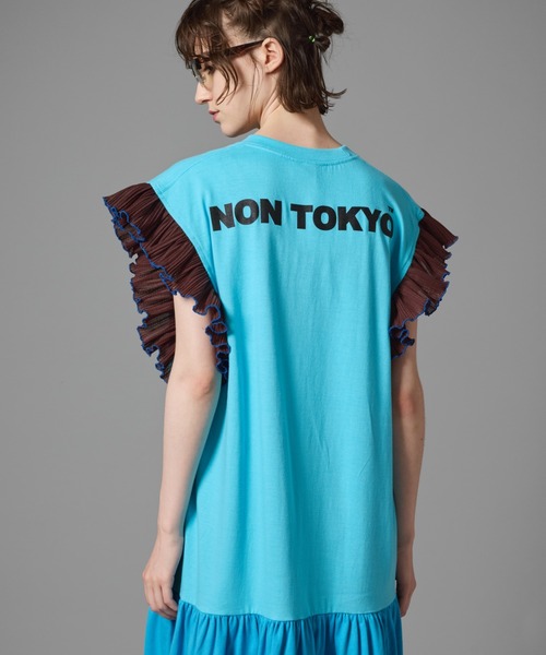 NON TOKYO（ノントーキョー）の「NON TOKYO/ノントーキョー/フリルスリーブワンピース（ワンピース・レディース・ホワイト/ブラック/ブルー・F）」の8枚目の写真