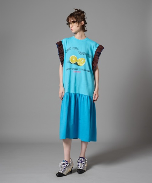 NON TOKYO（ノントーキョー）の「NON TOKYO/ノントーキョー/フリルスリーブワンピース（ワンピース・レディース・ホワイト/ブラック/ブルー・F）」の6枚目の写真