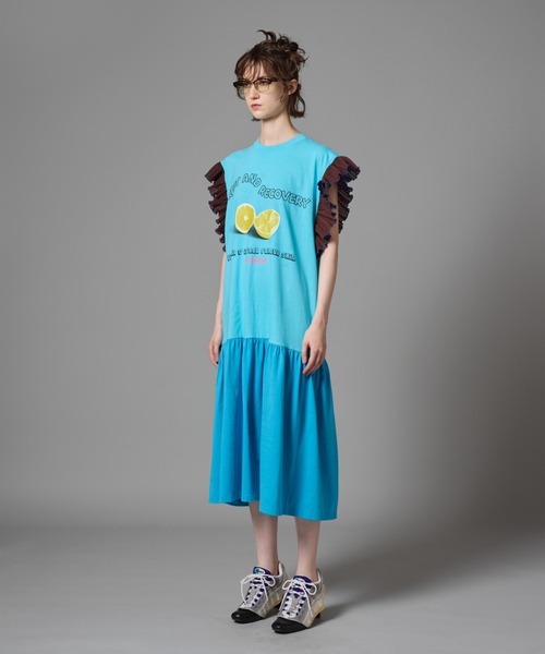 NON TOKYO（ノントーキョー）の「NON TOKYO/ノントーキョー/フリルスリーブワンピース（ワンピース・レディース・ホワイト/ブラック/ブルー・F）」の10枚目の写真