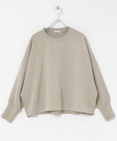 ITEMS URBANRESEARCH（アイテムズ アーバンリサーチ）の「裏毛ドッキングプルオーバー（Tシャツ/カットソー・レディース・モカ/ライトベージュ/ブラック・FREE）」の9枚目の写真