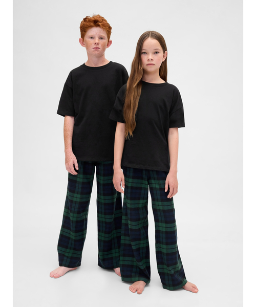 GAP(ギャップ)の「リサイクル フランネル パジャマパンツ (キッズ)(ルームウェア/パジャマ・キッズ・グリーン/ブラック×ホワイト/ブラック×レッド・140cm/150cm/160cm/120cm/130cm)」の1枚目の写真