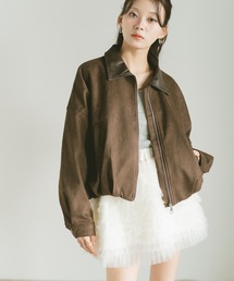 VANNIE U（ヴァニーユー）の「レザーカラースウェードジップブルゾン（ブルゾン）」