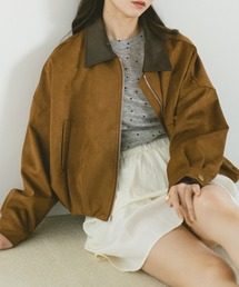 VANNIE U（ヴァニーユー）の「レザーカラースウェードジップブルゾン（ブルゾン）」