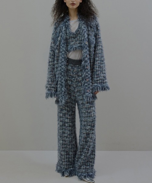 TWEED FRINGE KNIT TOPS（ニット/セーター）｜Ameri（アメリ）の