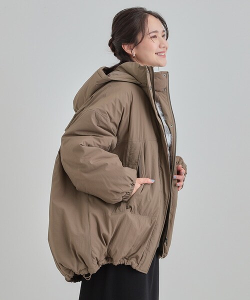 Cutie Blonde（キューティーブロンド）の「【あったか/撥水/フード取り外し可能】中綿モンスターコート（その他アウター・レディース・ダークブラウン/アイボリー/ブラック・00）」の10枚目の写真