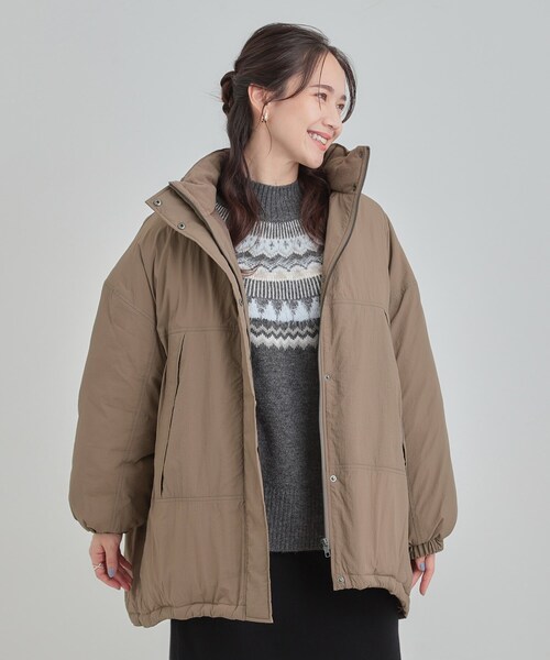 Cutie Blonde（キューティーブロンド）の「【あったか/撥水/フード取り外し可能】中綿モンスターコート（その他アウター・レディース・ダークブラウン/アイボリー/ブラック・00）」の12枚目の写真