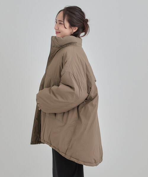 Cutie Blonde（キューティーブロンド）の「【あったか/撥水/フード取り外し可能】中綿モンスターコート（その他アウター・レディース・ダークブラウン/アイボリー/ブラック・00）」の13枚目の写真