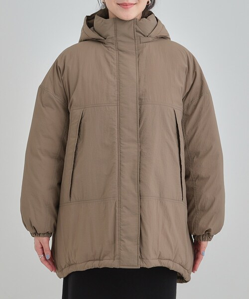 Cutie Blonde（キューティーブロンド）の「【あったか/撥水/フード取り外し可能】中綿モンスターコート（その他アウター・レディース・ダークブラウン/アイボリー/ブラック・00）」の16枚目の写真