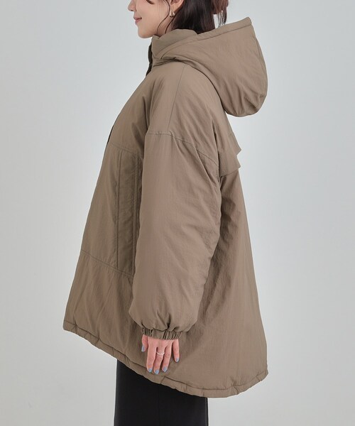 Cutie Blonde（キューティーブロンド）の「【あったか/撥水/フード取り外し可能】中綿モンスターコート（その他アウター・レディース・ダークブラウン/アイボリー/ブラック・00）」の17枚目の写真