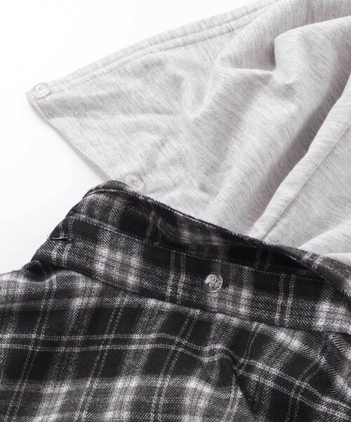 ZIDDY（ジディ）の「フード取り外しチェックシャツ(130~160cm)（シャツ/ブラウス・キッズ・ブラウン系その他/ブラック系その他・140cm/150cm/130cm/FREE）」の13枚目の写真