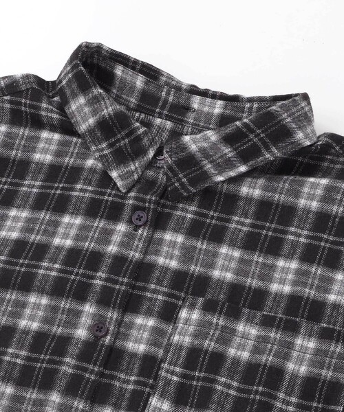 ZIDDY（ジディ）の「フード取り外しチェックシャツ(130~160cm)（シャツ/ブラウス・キッズ・ブラウン系その他/ブラック系その他・140cm/150cm/130cm/FREE）」の3枚目の写真