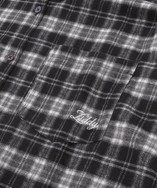 ZIDDY（ジディ）の「フード取り外しチェックシャツ(130~160cm)（シャツ/ブラウス・キッズ・ブラウン系その他/ブラック系その他・140cm/150cm/130cm/FREE）」の4枚目の写真