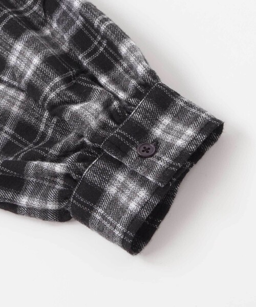 ZIDDY（ジディ）の「フード取り外しチェックシャツ(130~160cm)（シャツ/ブラウス・キッズ・ブラウン系その他/ブラック系その他・140cm/150cm/130cm/FREE）」の5枚目の写真