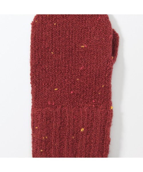 無印良品（ムジルシリョウヒン）の「＜ベビー＞　再生ポリエステル混　のびのび　ミトン（手袋・キッズ・ダークグレー/オートミール/レッド・FREE）」の6枚目の写真