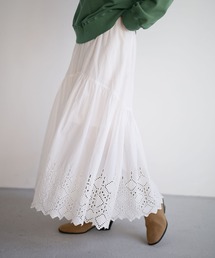 BAYFLOW | [秋冬コーデに抜け感をプラス]コットンレースボリュームスカート(スカート)