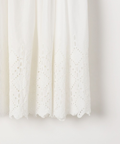 BAYFLOW（ベイフロー）の「[秋冬コーデに抜け感をプラス]コットンレースボリュームスカート（スカート・レディース・ブラック/ホワイト/テラコッタ・FREE）」の9枚目の写真