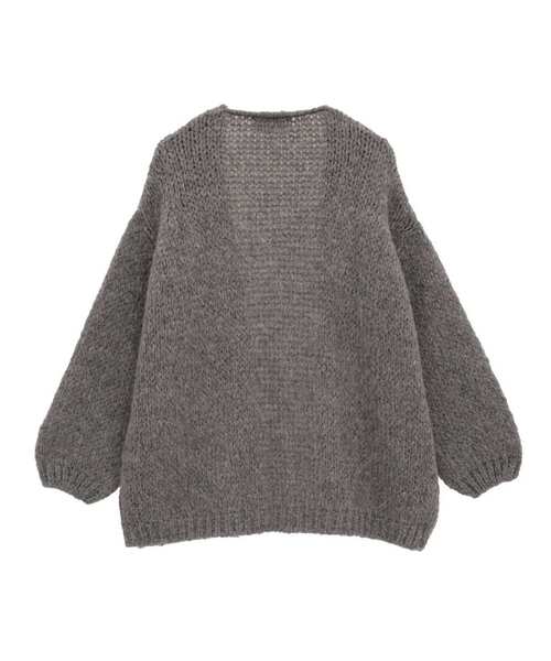 Lourmarin（ルールマラン）の「《別注》【TRICOTS JEAN MARC/トリコット・ジーン・ マルク】モヘアニットカーディガン（カーディガン/ボレロ・レディース・グレイッシュベージュ/ライトグレー/ラベンダー・FREE）」の4枚目の写真